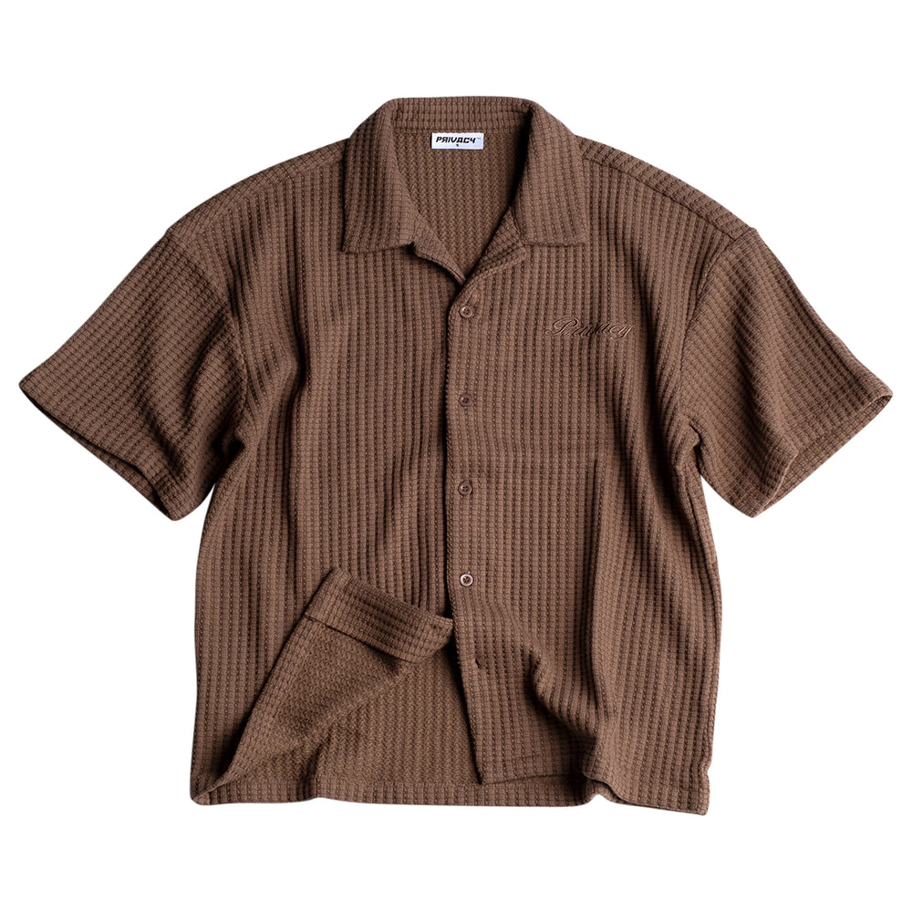 
                      
                        Textured Waffle Shirt - Brown
                      
                    